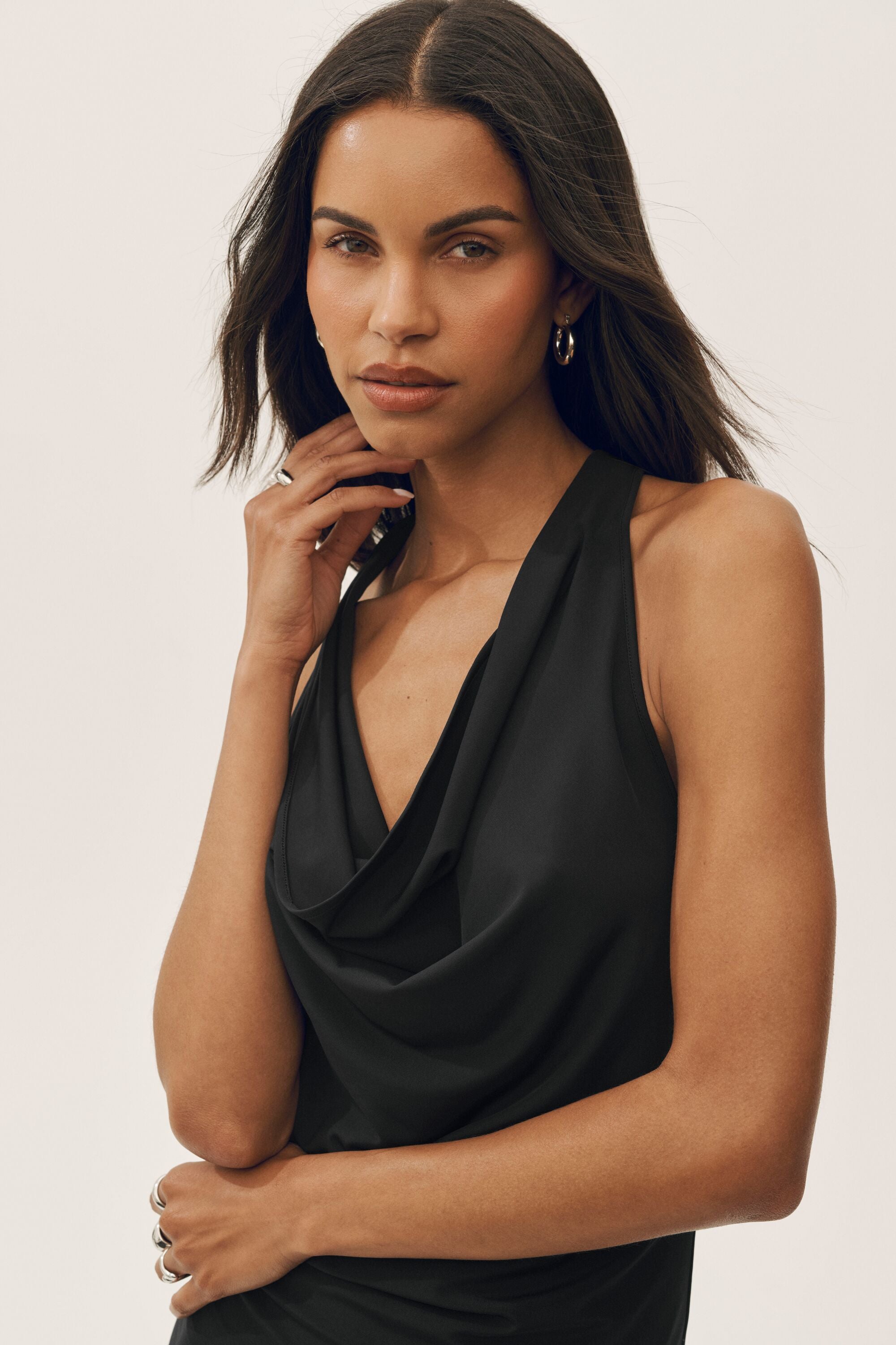 Alo Yoga Summer Soiree Halter Mini Dress - Black