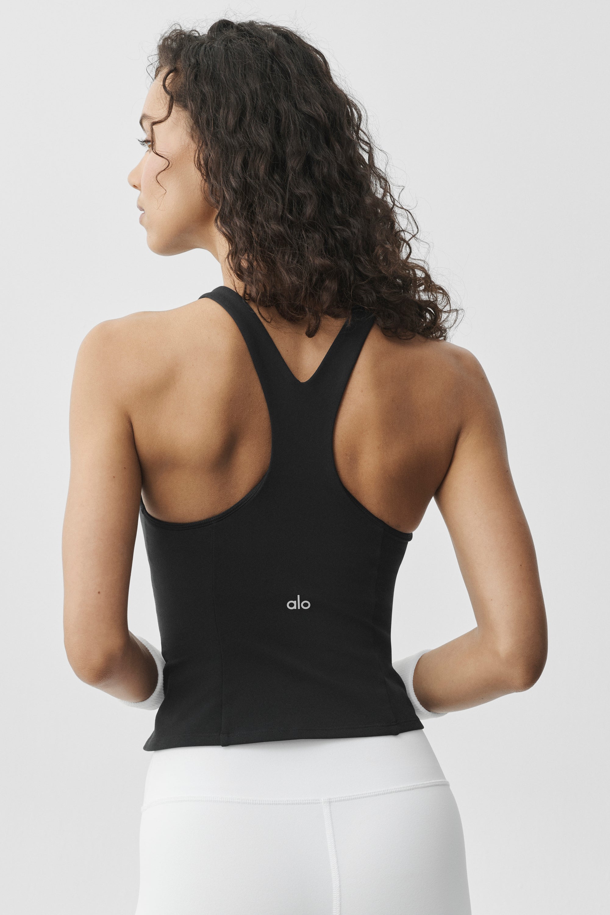 Alo Yoga Airbrush Lock In Bra Tank - Black