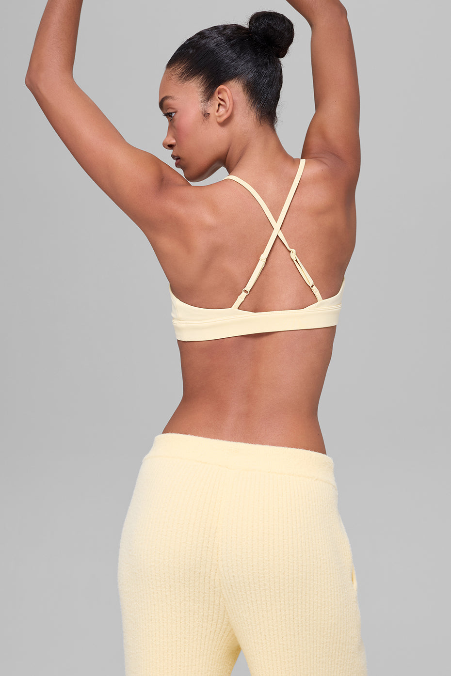 Alo Yoga Splendor Bra - Candlelight Yellow/White