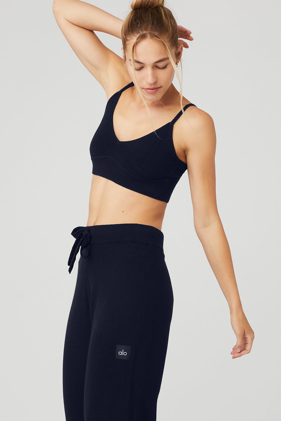 Alo Yoga Cashmere Jet Set Bra - Navy