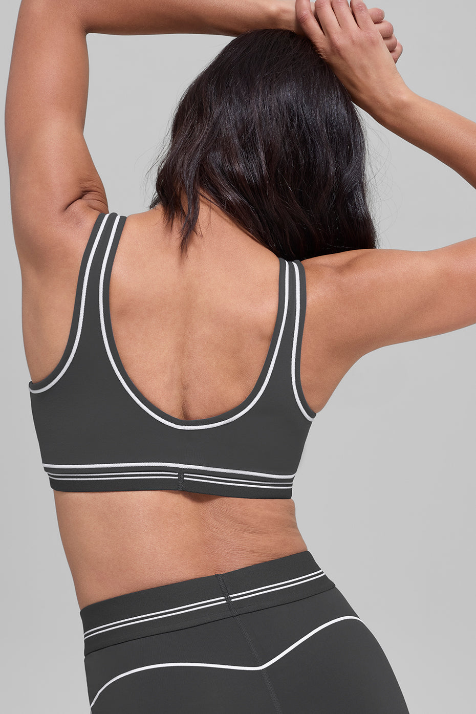 Alo Yoga Airbrush Heart Throb Bra - Anthracite/White