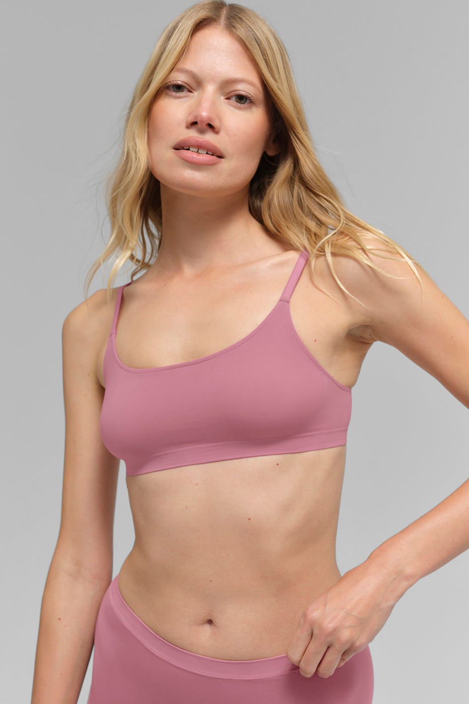 Alo Yoga Sheer Glow Bra - Pink Wild Rose