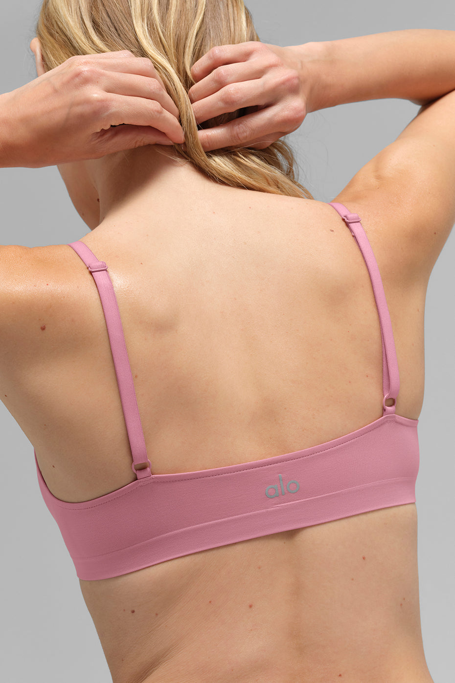 Alo Yoga Sheer Glow Bra - Pink Wild Rose