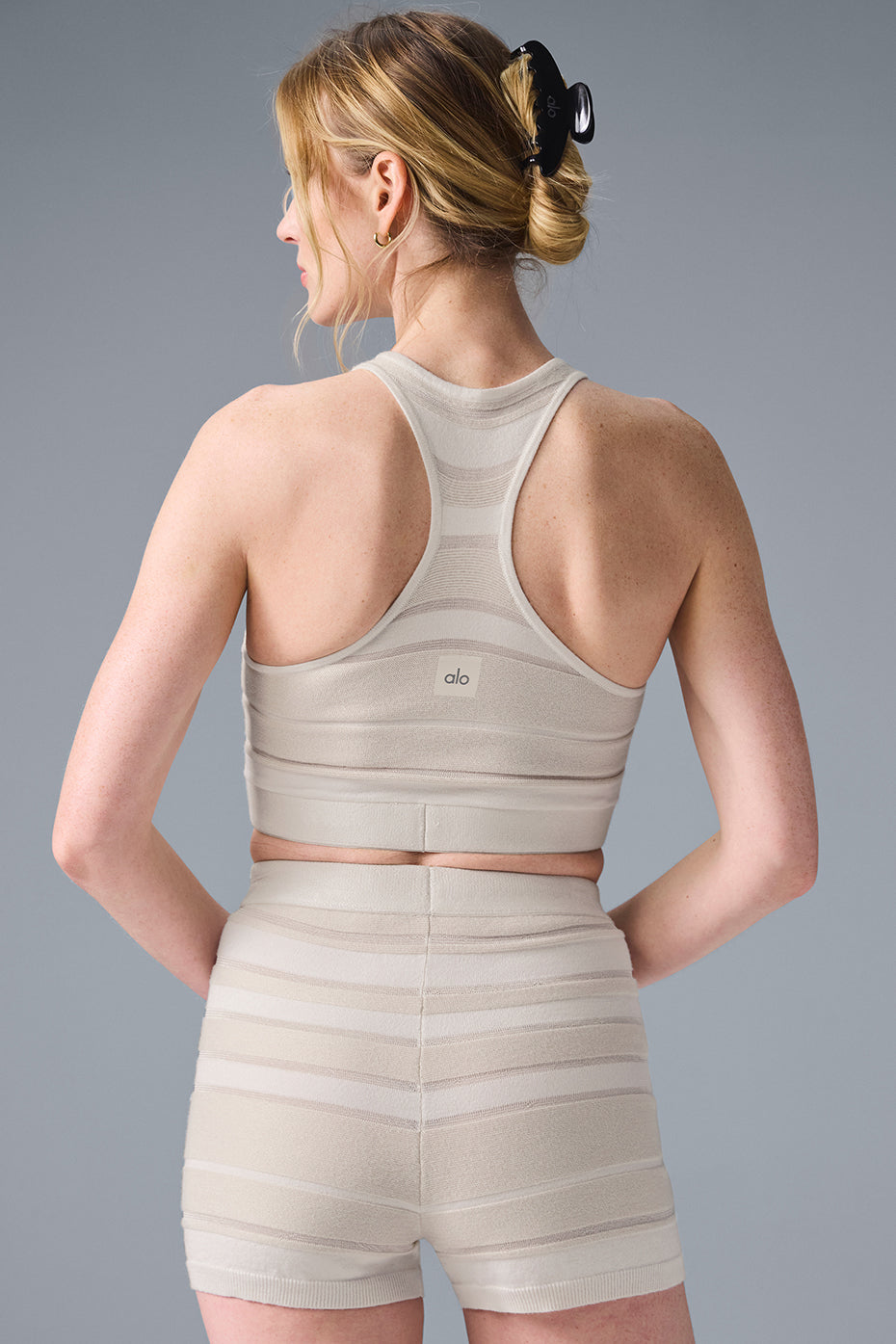 Alo Yoga Sport Play Knit Bra - Ivory/Alabaster