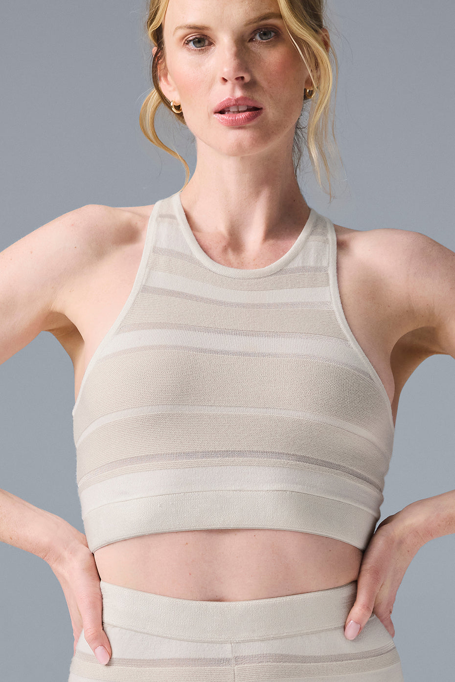 Alo Yoga Sport Play Knit Bra - Ivory/Alabaster