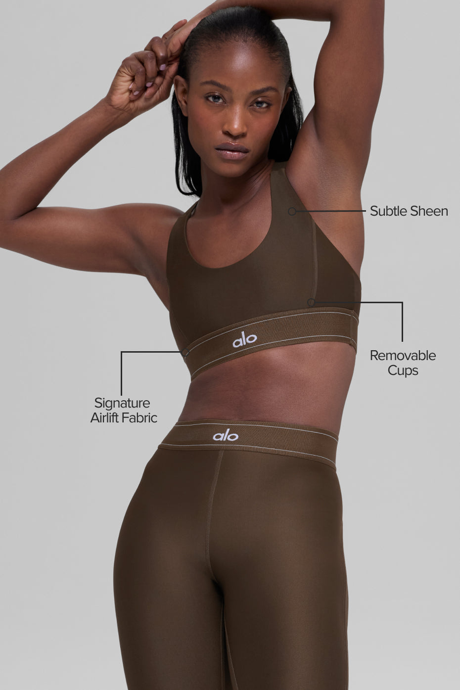 Alo Yoga Airlift Suit Up Bra - Espresso