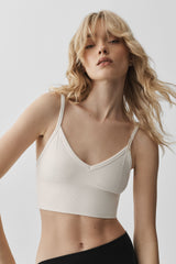Alo Yoga Seamless Modal Ribbed Delight Bralette - Ivory
