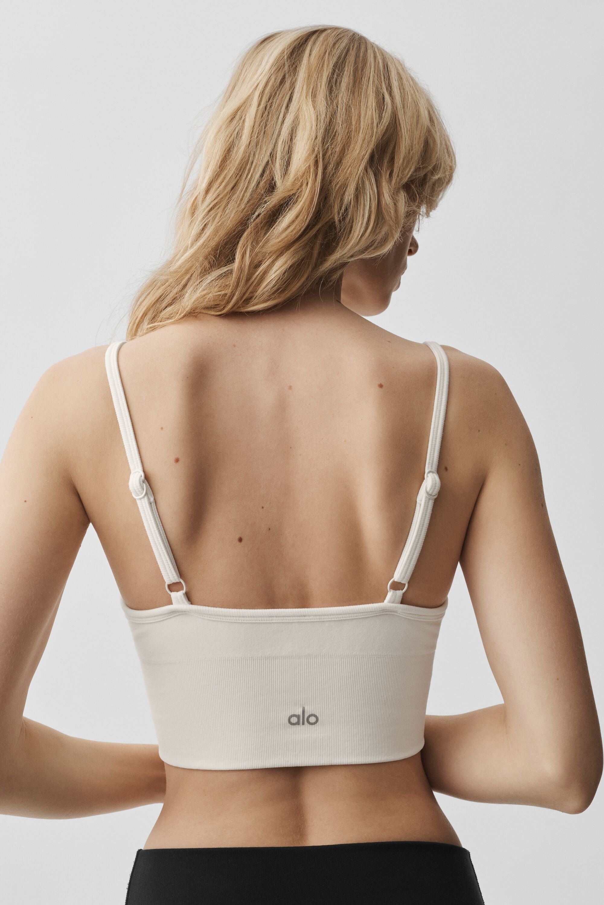 Alo Yoga Seamless Modal Ribbed Delight Bralette - Ivory