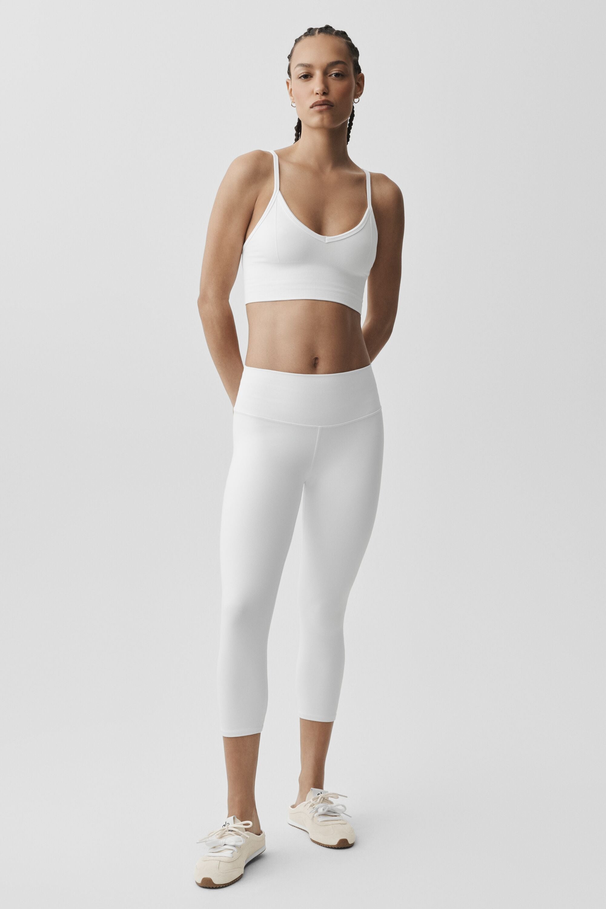 Alo Yoga Seamless Modal Ribbed Delight Bralette - White