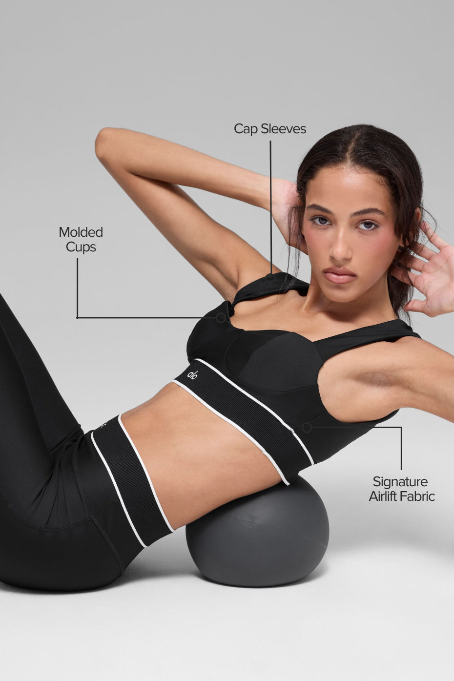 Alo Yoga Airlift Alignment Bra - Black/White