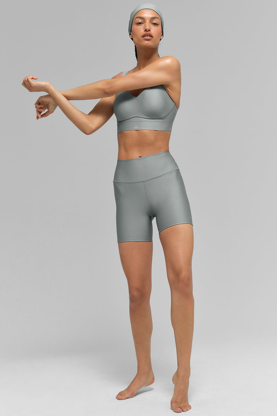 Alo Yoga Airlift Endurance High-Impact Bra - Lunar Grey
