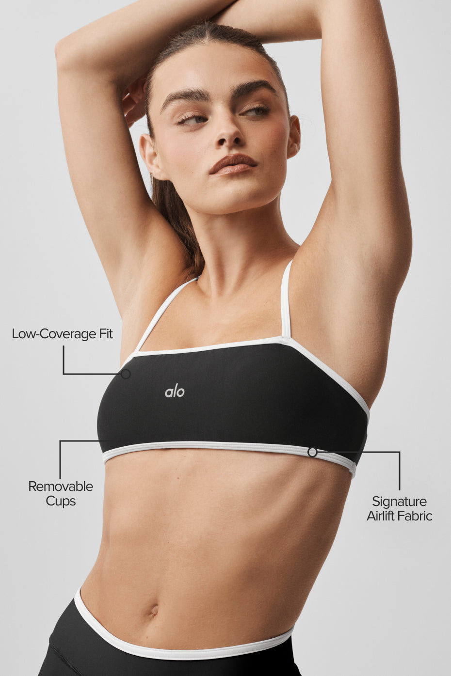 Alo Yoga Airlift Charger Bra - Black/White