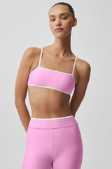 Alo Yoga Airlift Charger Bra - Candy Heart Pink/White