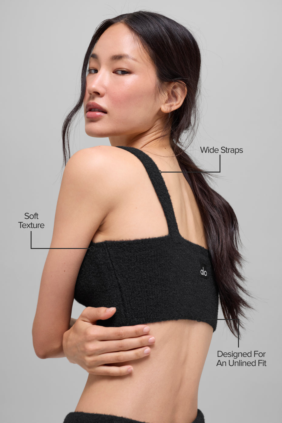 Alo Yoga Snuggle Up Sweater Bra - Black