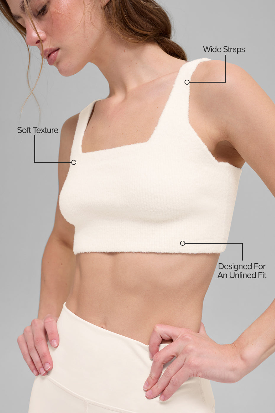 Alo Yoga Snuggle Up Sweater Bra - Ivory