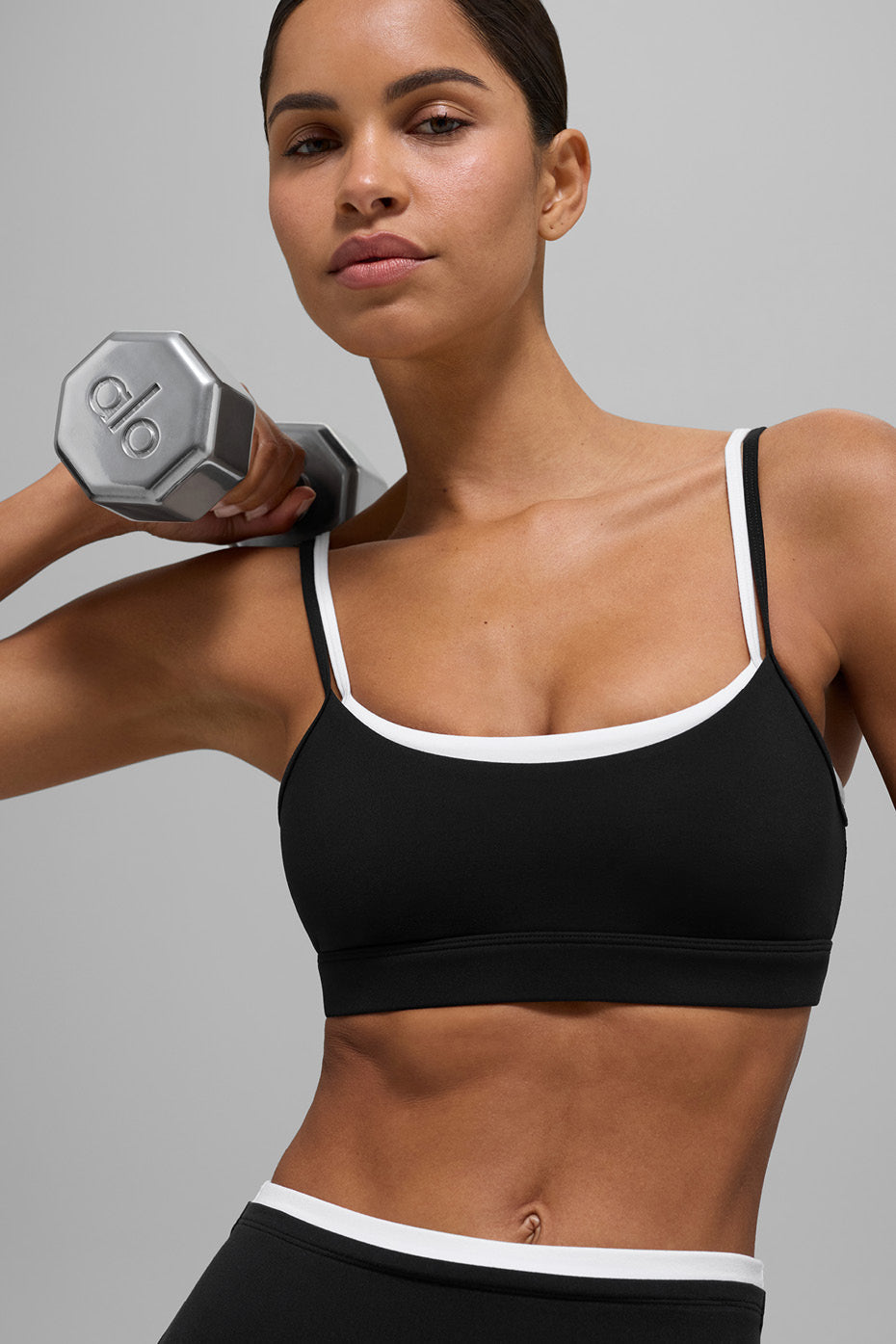 Alo Yoga Airbrush Double Up Bra - Black/White