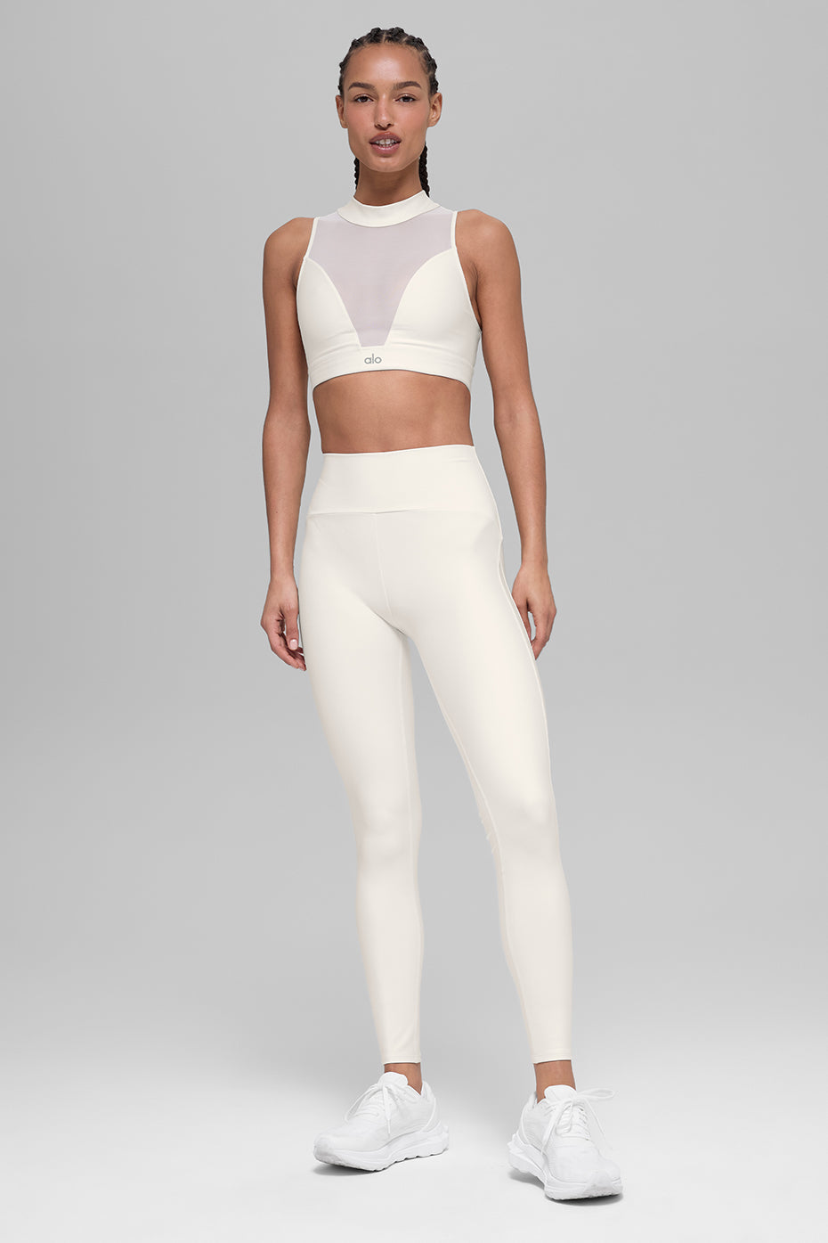 Alo Yoga Airlift Mesh Infatuation Bra - Ivory