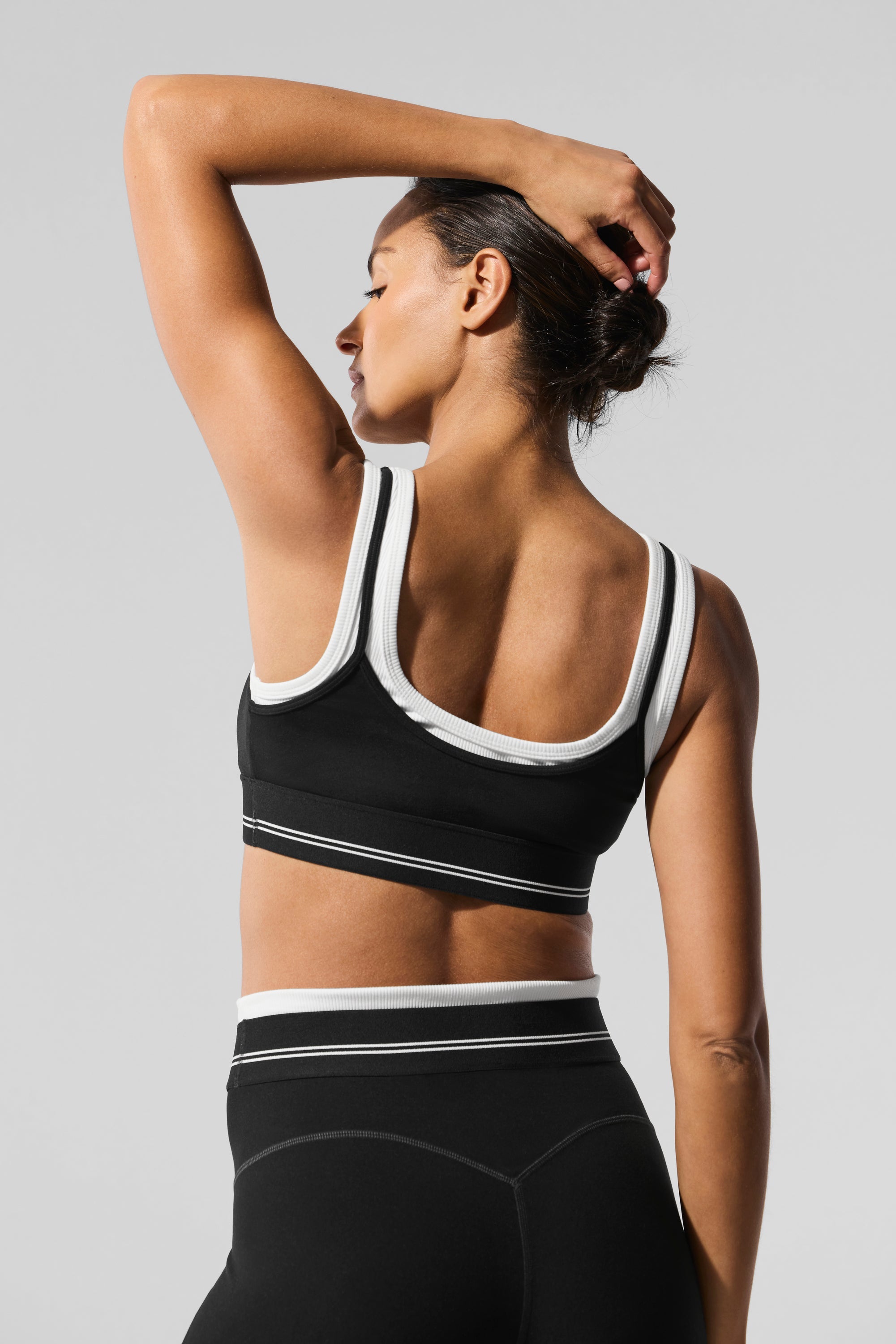 Alo Yoga Airbrush Better Together Bra - Black/White