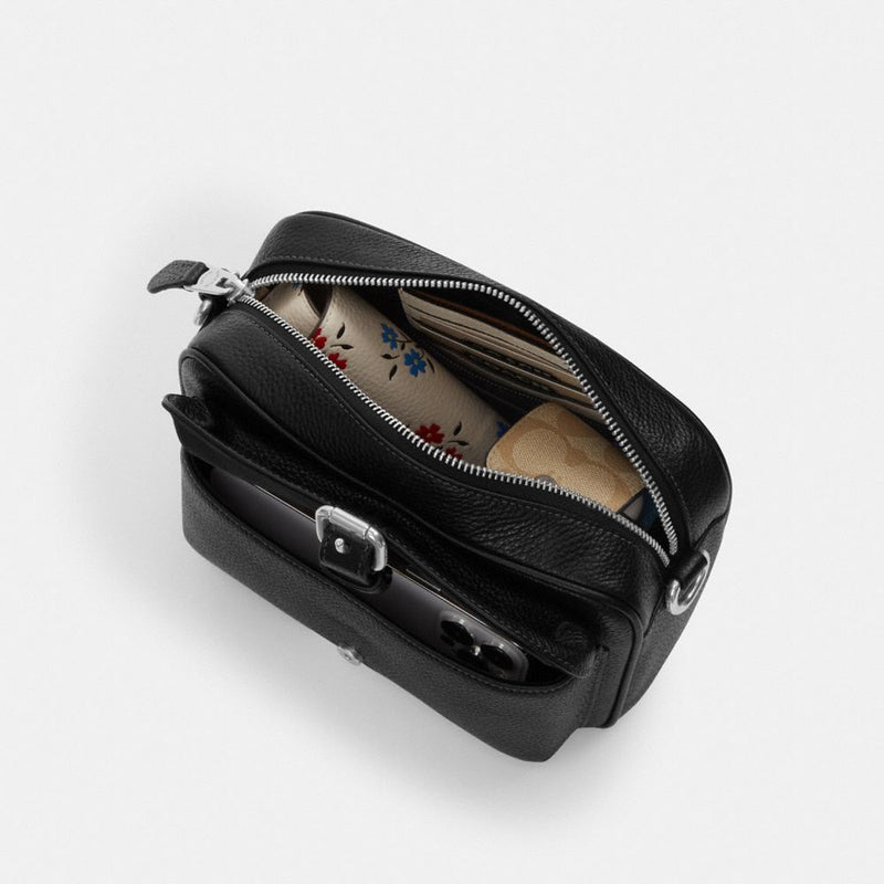 Coach Warner Crossbody Bag Silver Black