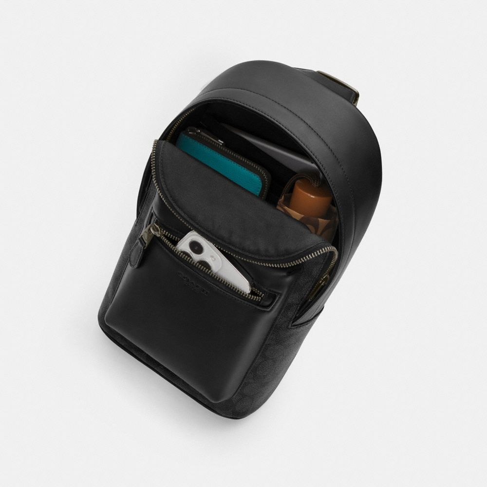 Coach West Pack Gunmetal Black