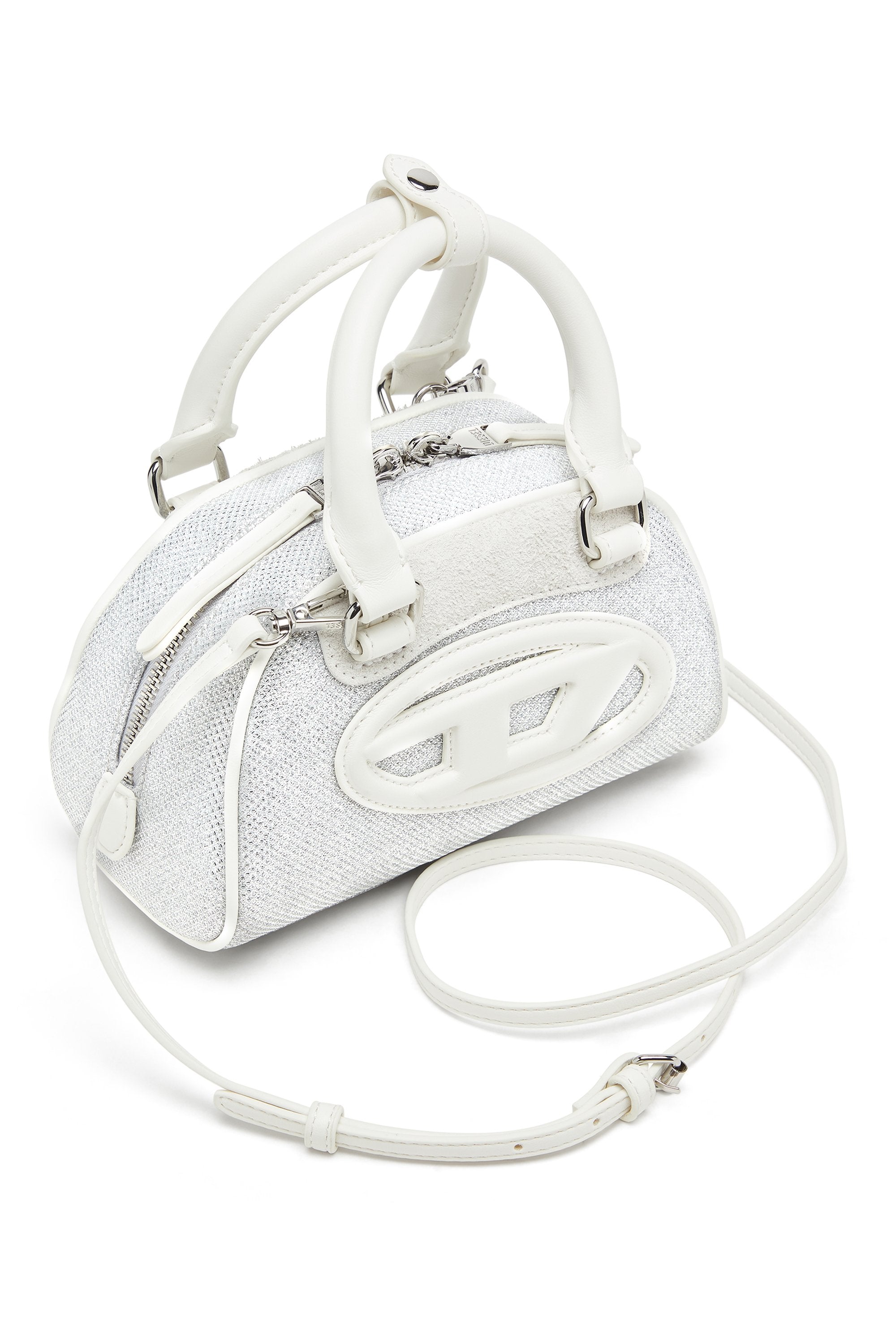 Diesel 1Dr Dome Crossbody White/Grey