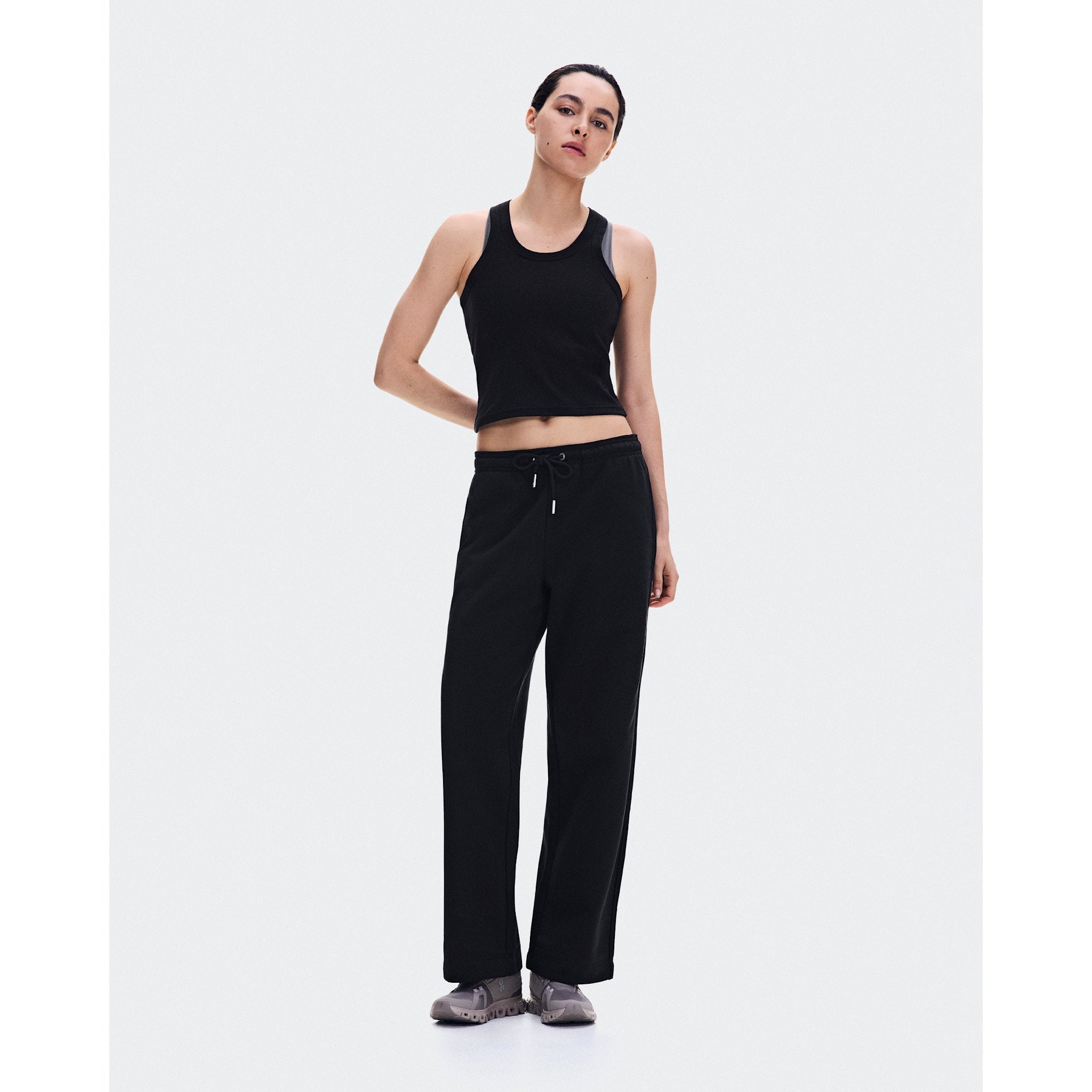 On All-Day Ribbed Tank Black