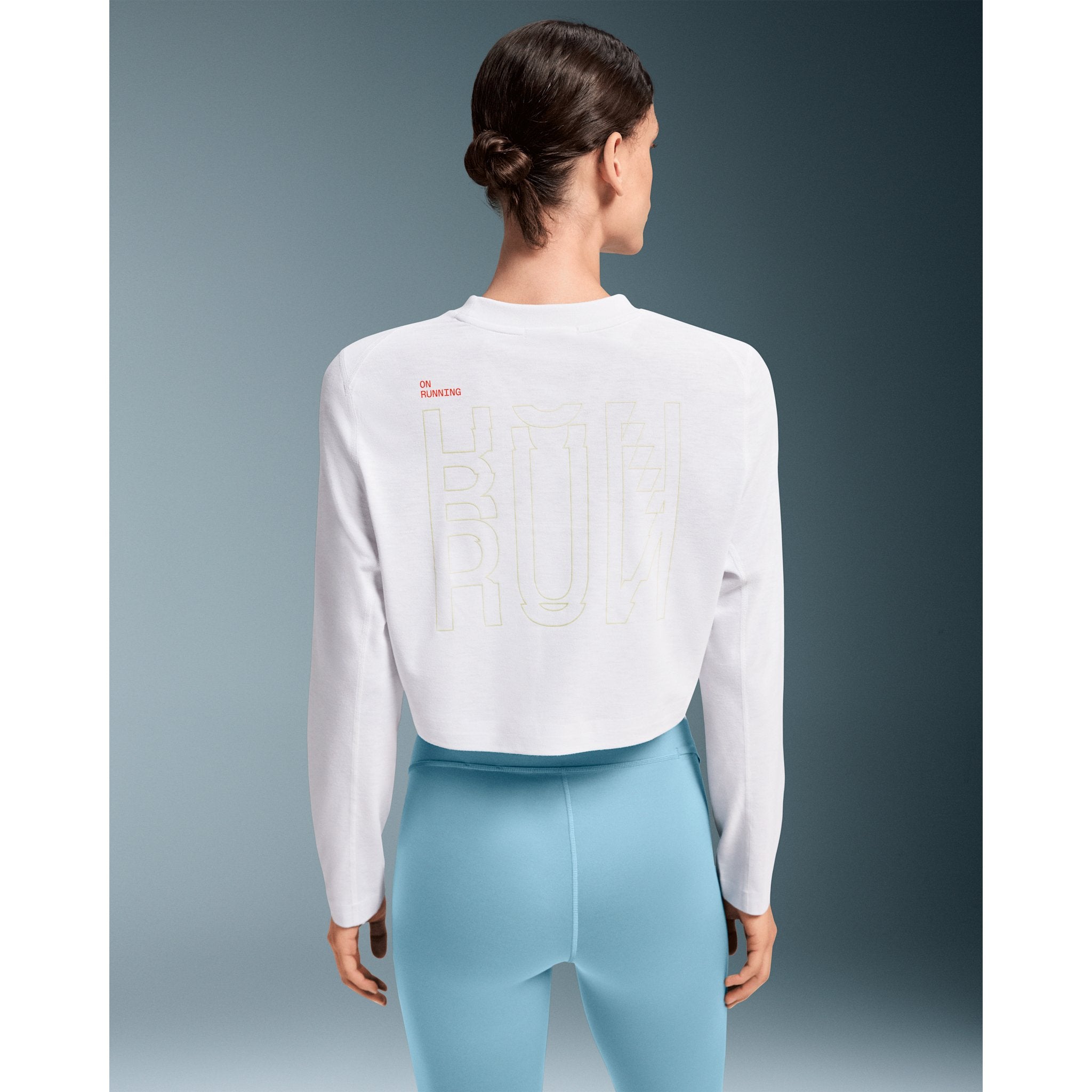 On Active Long-T Crop Graphic White