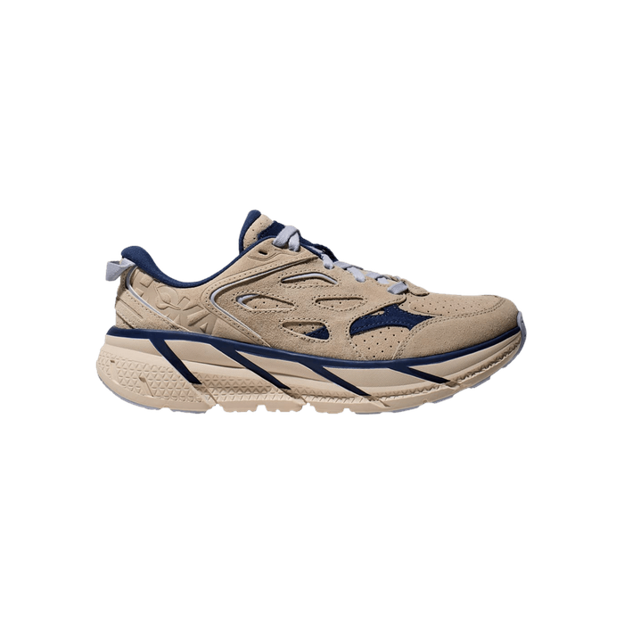 Hoka Clifton L Suede 'Oat Milk Bellwether Blue'