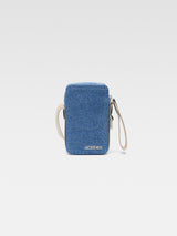Jacquemus The Vertical Cuerda Rectangular Denim Bag Blue