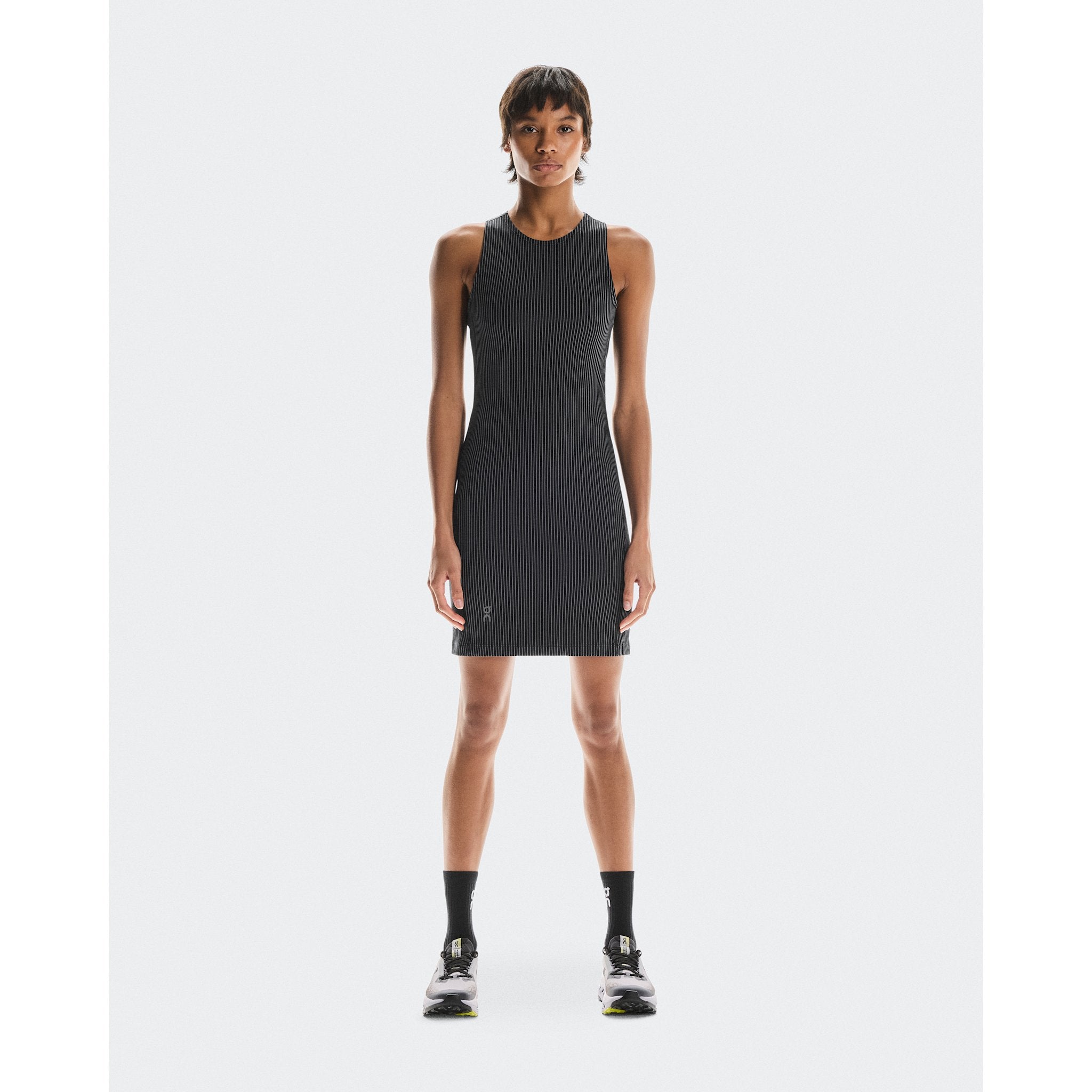 On All-Day Ribbed Dress Black | Rock