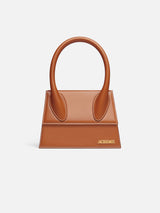 Jacquemus The Large Chiquito Smooth Leather Structured Bag Light Brown