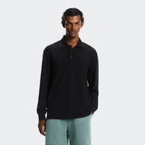 On Courtside Long-T Polo Black | Eclipse
