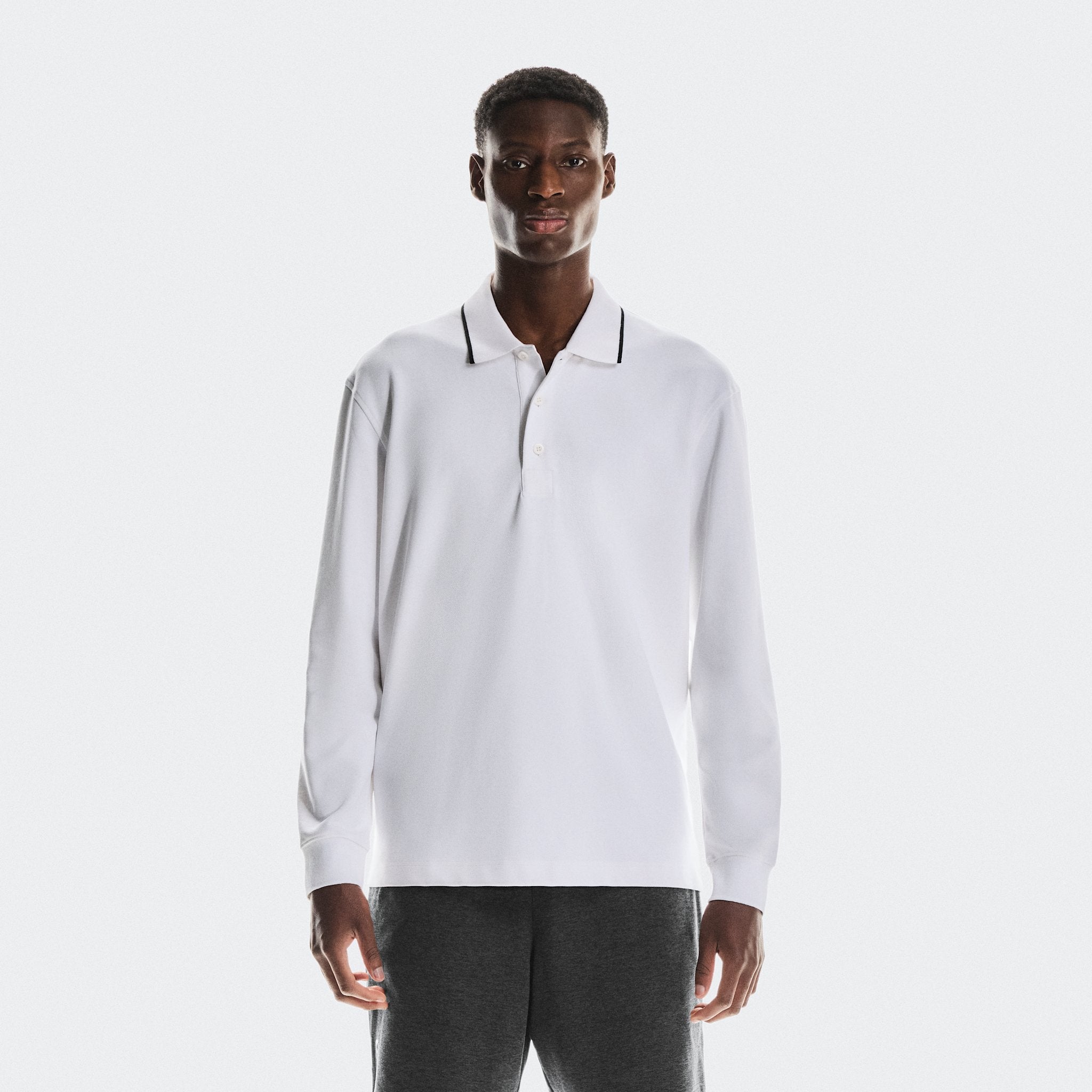 On Courtside Long-T Polo White