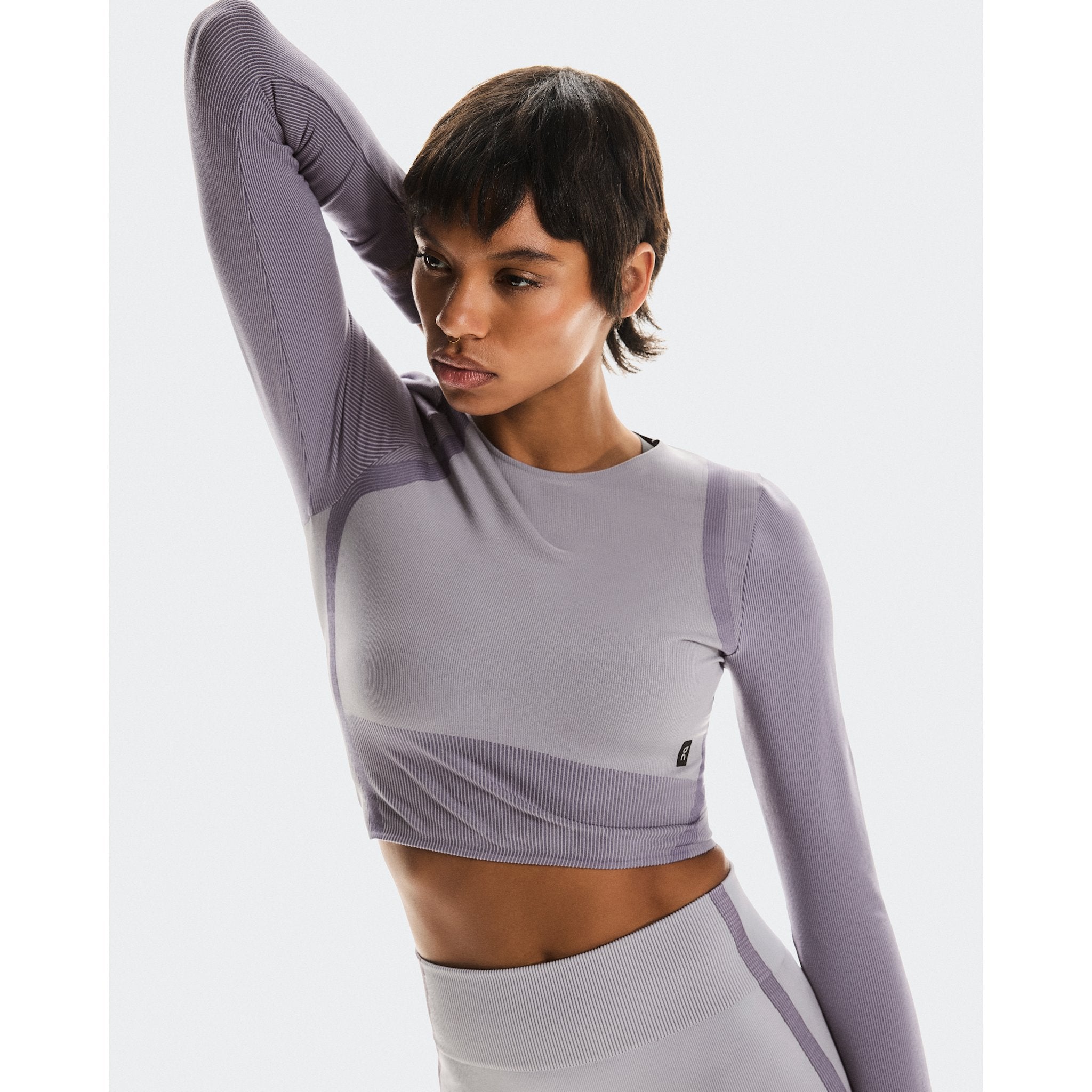 On Studio Knit Long-T Crop Lilac | Cosmos