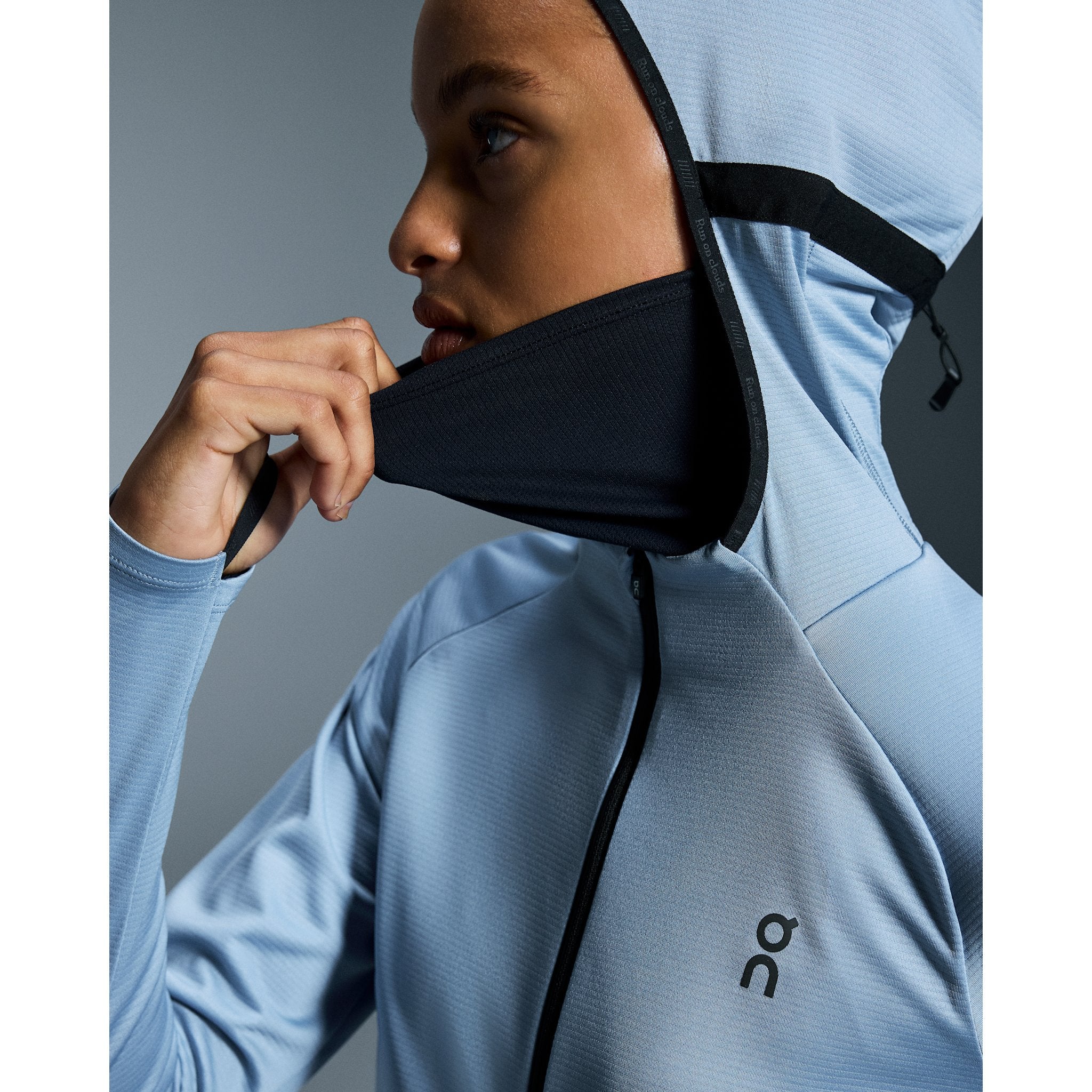 On Climate Zip Hoodie Chambray