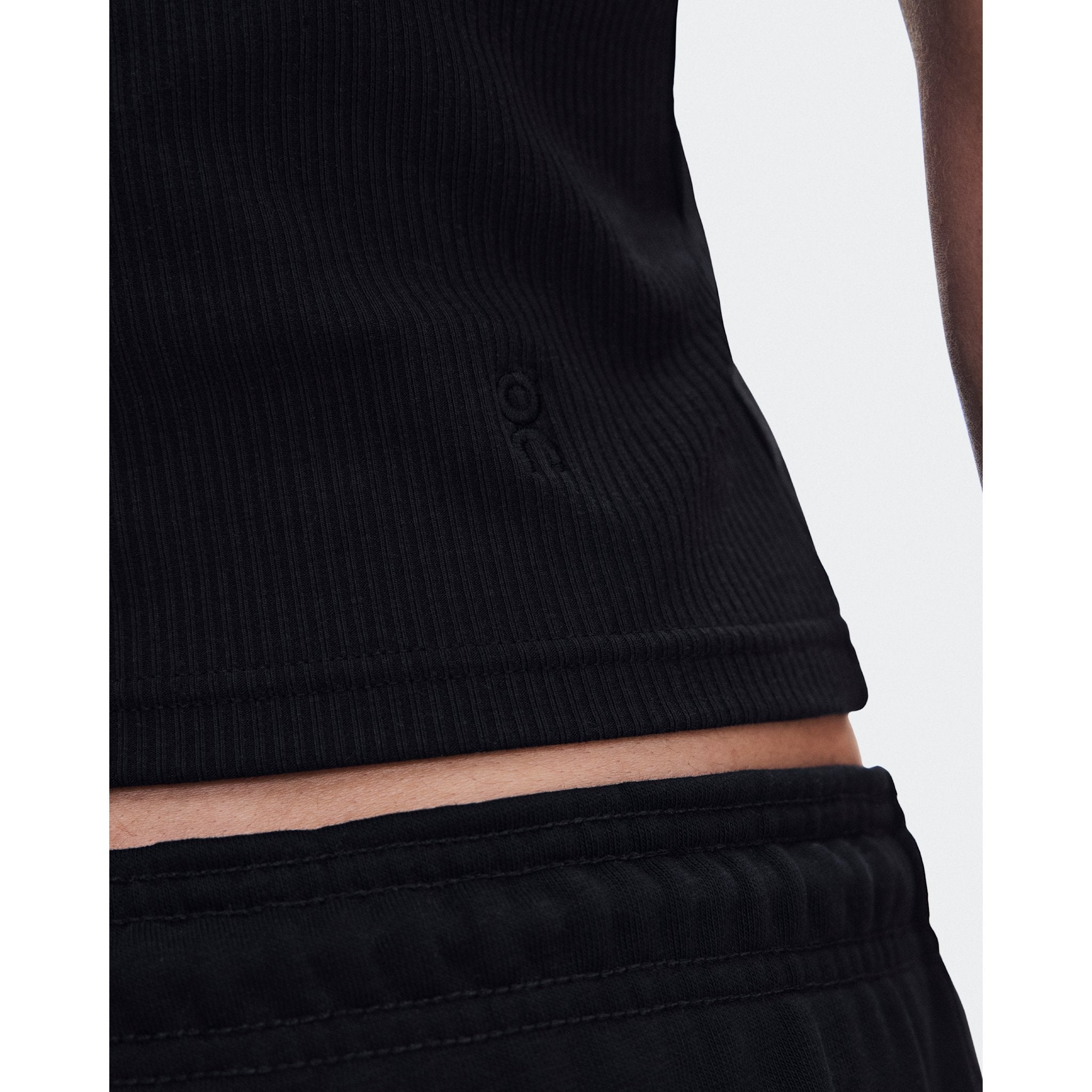 On All-Day Ribbed Tank Black