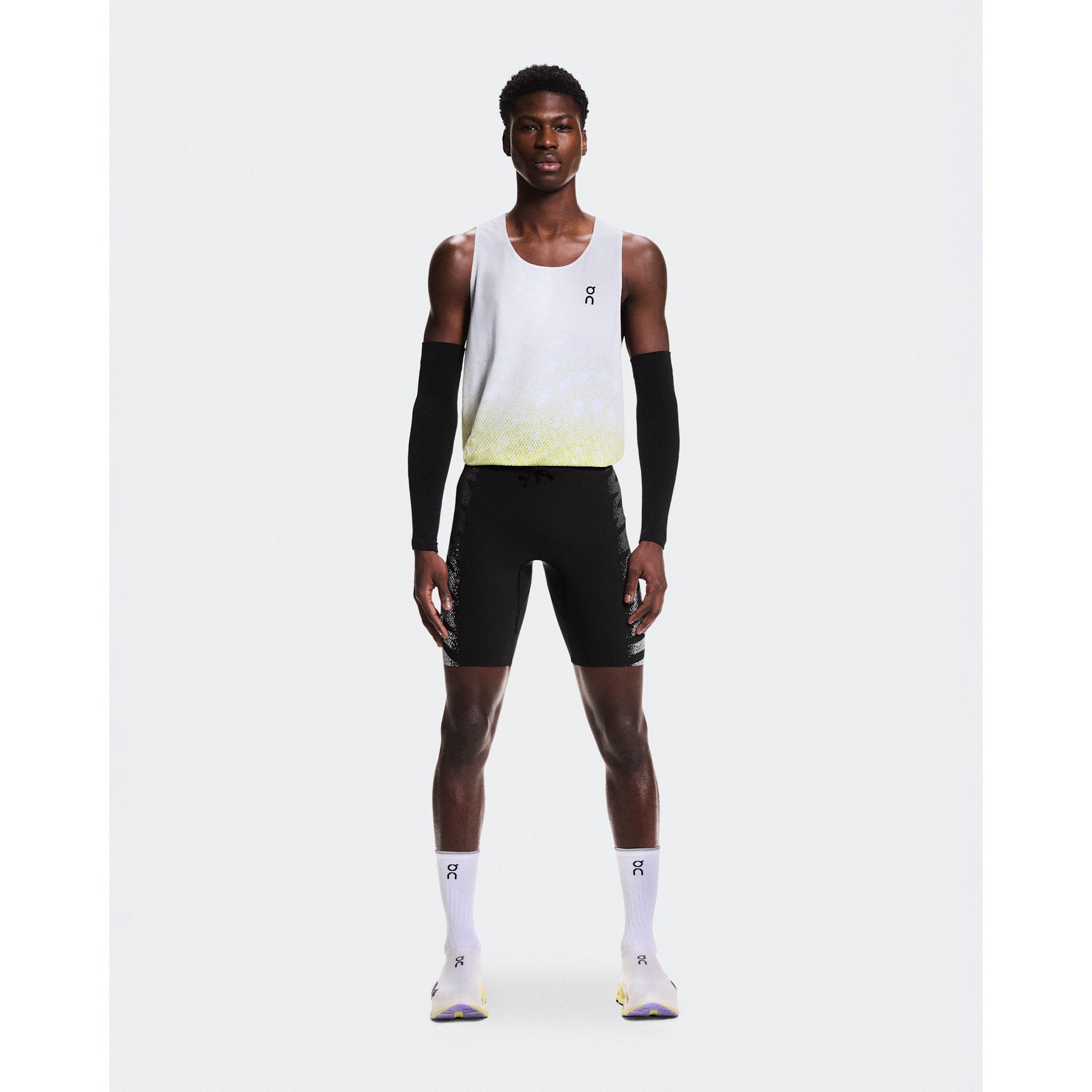 On Zero Half Tights Iron | White