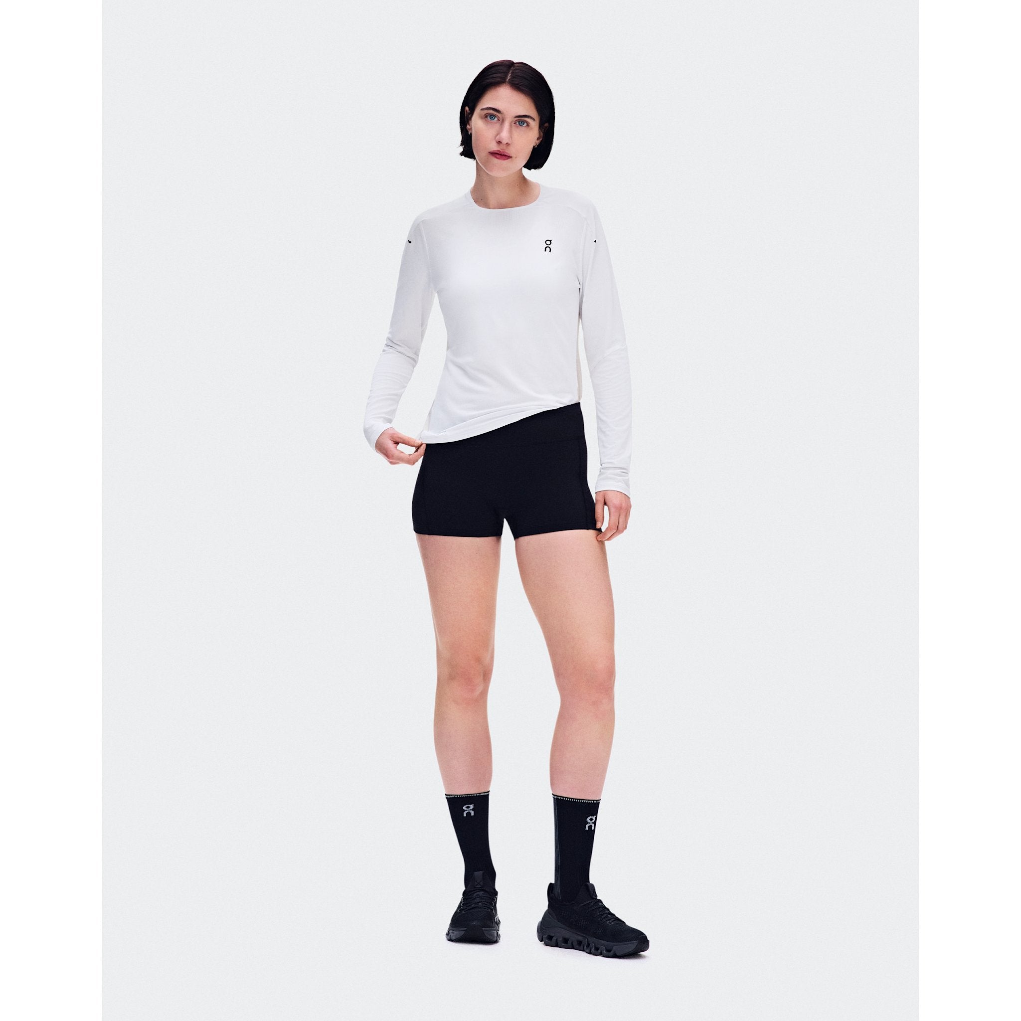 On Performance Long-T White | Silver