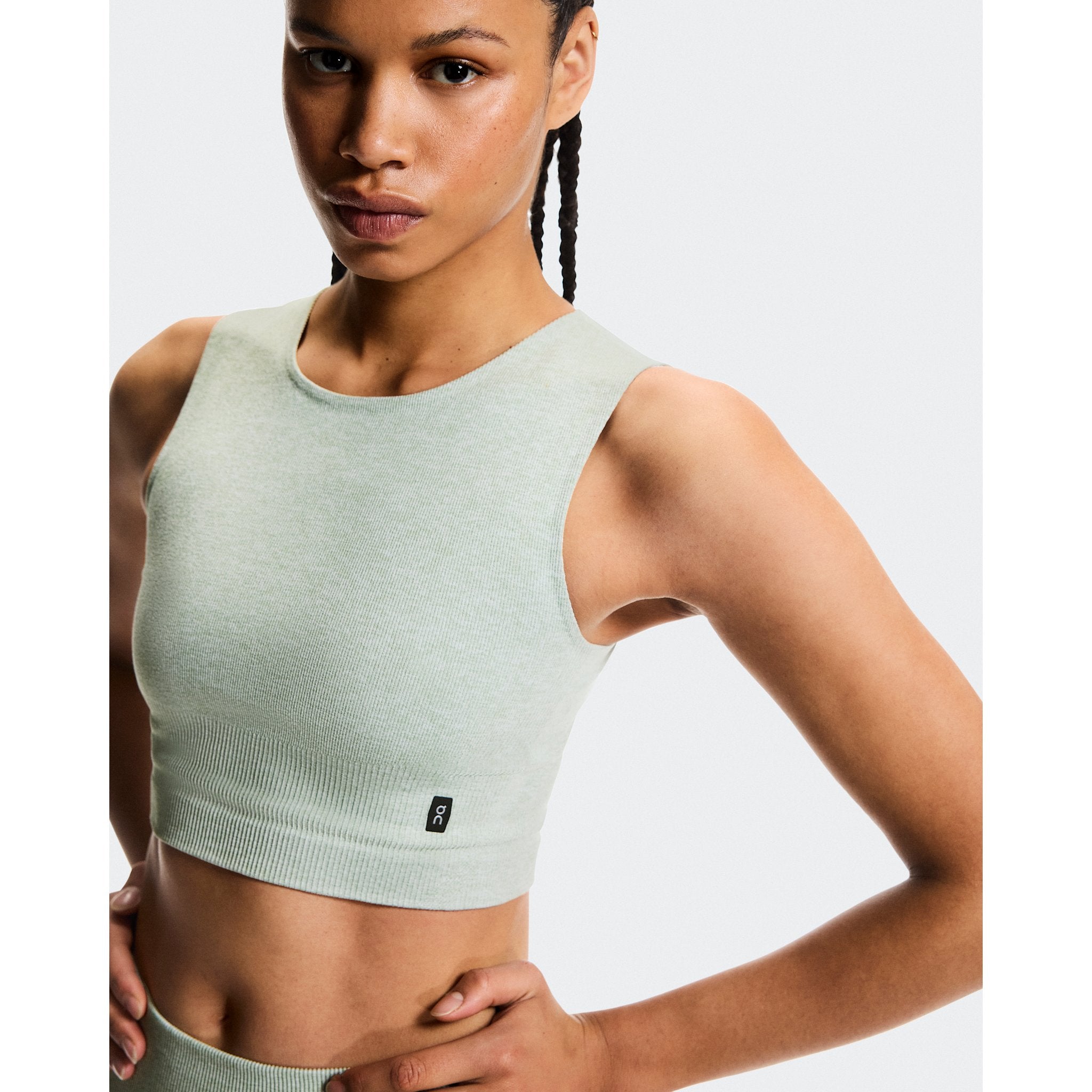 On Studio Knit Crop Mineral Heather