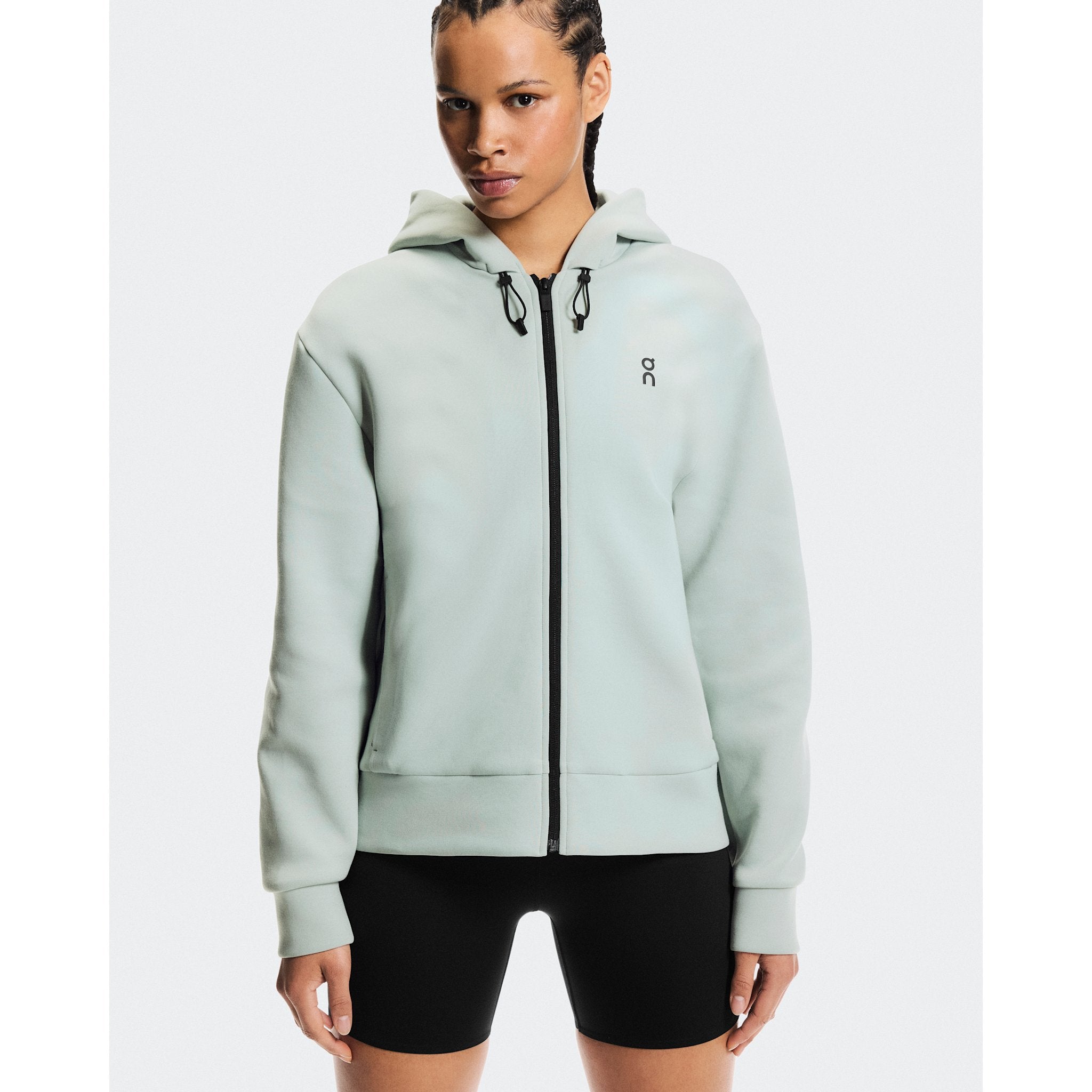 On Focus Tech Zip Hoodie Mineral
