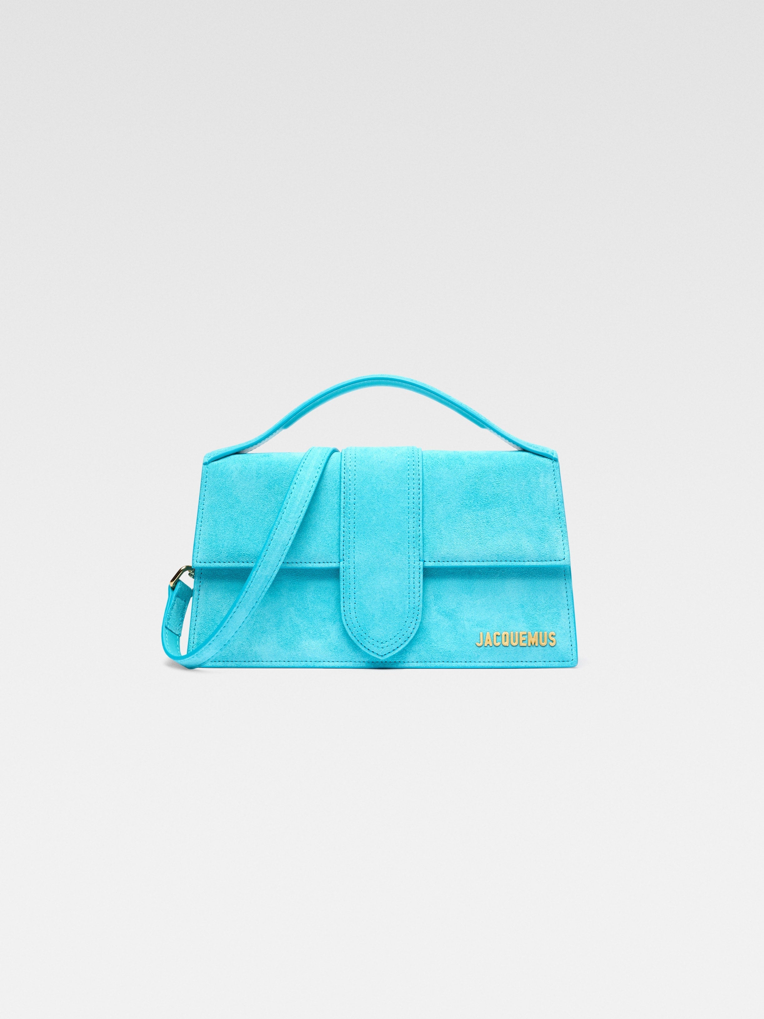 Jacquemus The Large Bambino Crossbody Flap Bag Light Turquoise