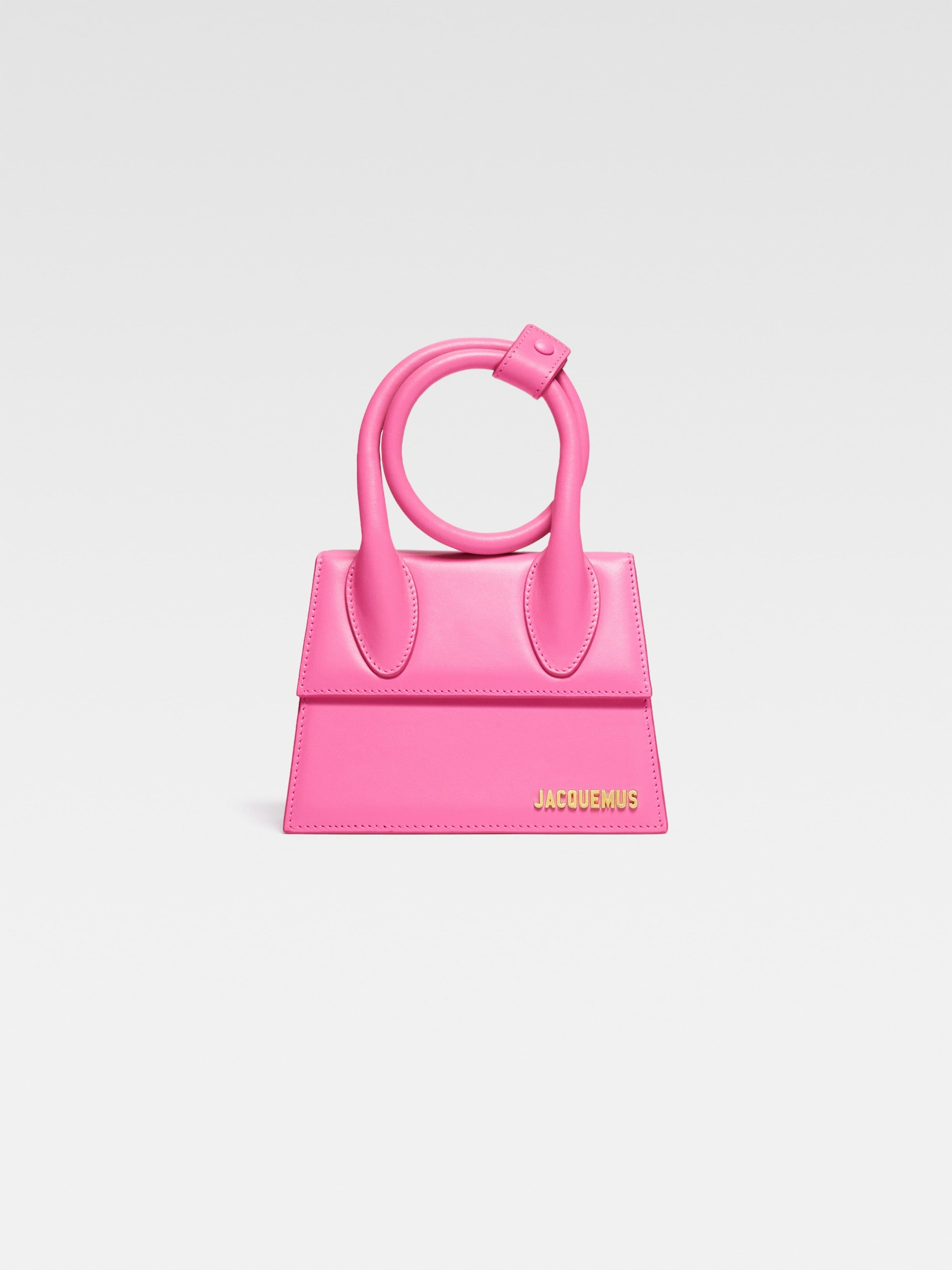 Jacquemus The Knot Chiquito Smooth Leather Structured Bag Pink