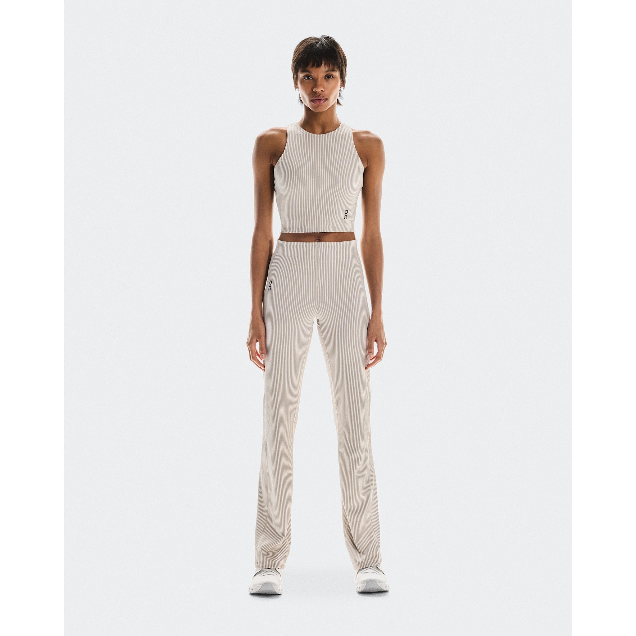 On All-Day Ribbed Pants Desert | White