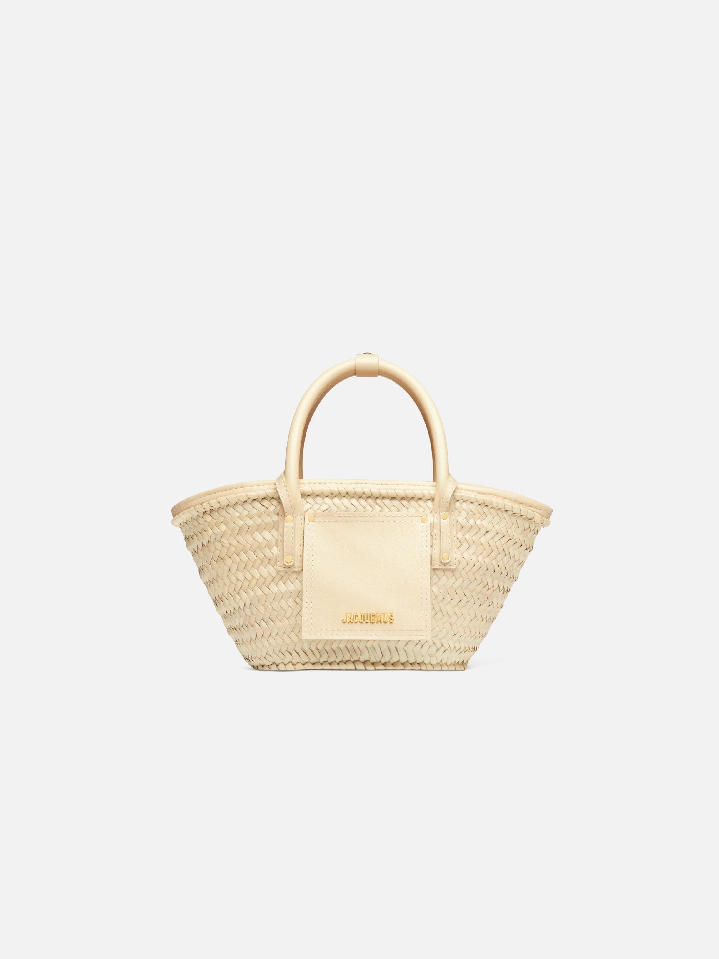 Jacquemus The Small Soli Basket Mini Beach Basket Bag Ivory