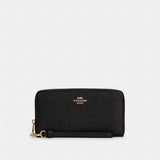 Coach Long Zip Around Wallet Gold Black