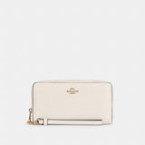 Coach Long Zip Around Wallet Gold Chalk