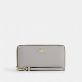 Coach Long Zip Around Wallet Gold Dove Grey