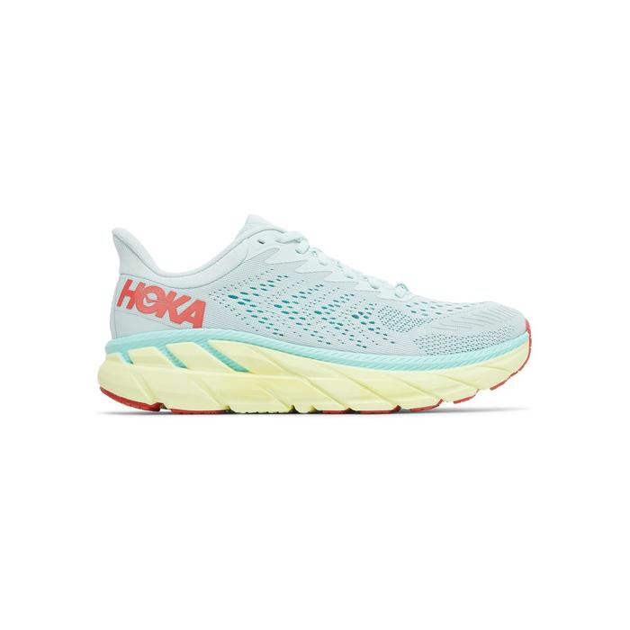 Hoka Wmns Clifton 7 'Morning Mist Hot Coral'