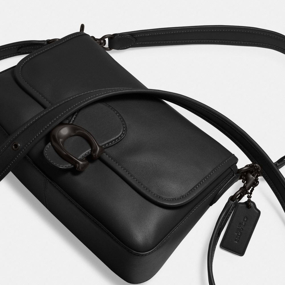 Coach Soft Tabby Shoulder Bag Pewter Black