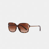 Coach Metal Square Sunglasses DARK TORTOISE